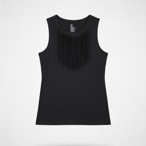 GAP Black Tank Top with Textured Detail
